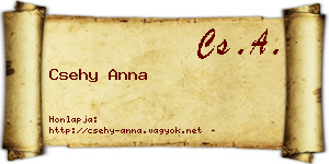 Csehy Anna névjegykártya